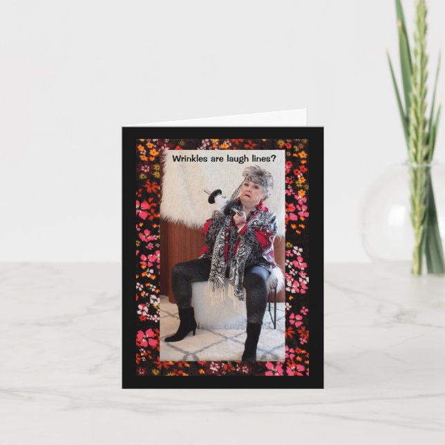 Cartão Rugas são Linhas de Ria? Sem placa de saudação de  (Frente)