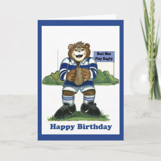 Cartão Rugby Birthday Card