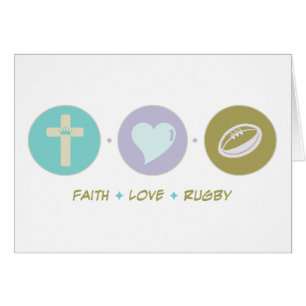 Cartão Rugby do amor da fé