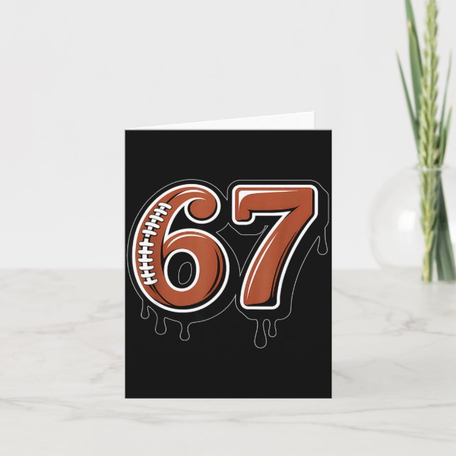 Cartão Rugby Drip Number 67 Player Or 67th Birthday Six S (Frente)