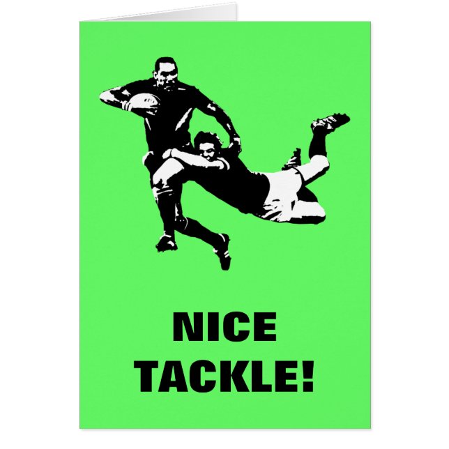 Cartão Rugby engraçado (Frente)