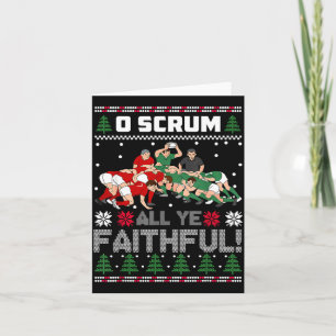 Cartão Rugby Retro O Scrum Todos Vós Fieis Feio Alegre Na