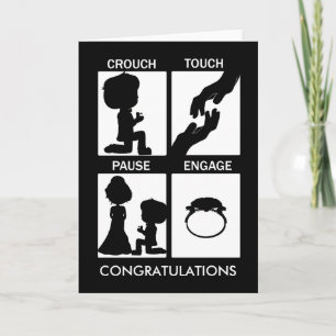 Cartão Rugby Themed Congratulations Engagement