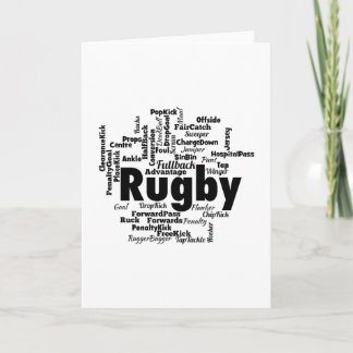 Cartão Rugby Word Cloud