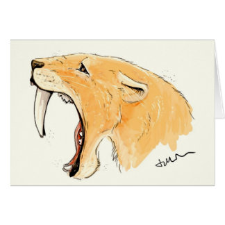 Cartão Rugido de Smilodon