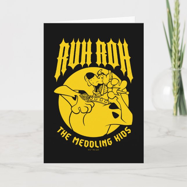 Cartão Ruh Roh Scooby-Doo Ícone De Crianças Meditantes (Frente)
