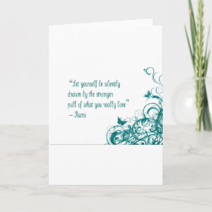 Cartão Rumi ama citação