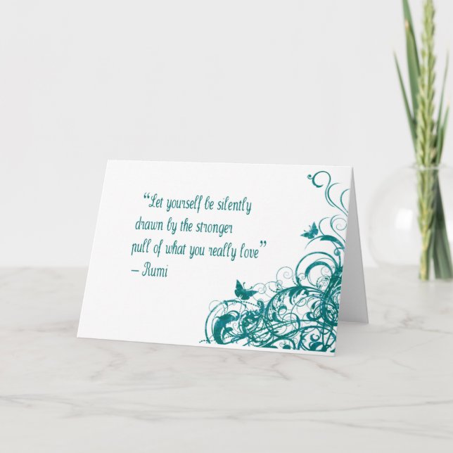 Cartão Rumi ama citação (Frente)