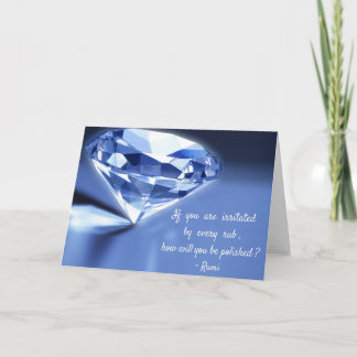 Cartão Rumi fala sobre a vida. Como você será polida...