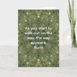 Cartão Rumi Inspirational Quotation Saying about Faith