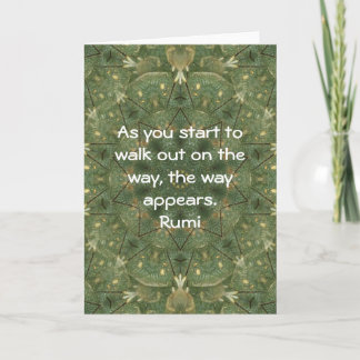 Cartão Rumi Inspirational Quotation Saying about Faith