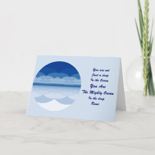 Cartão Rumi Quote Card. Ocean Mandala Inspiration