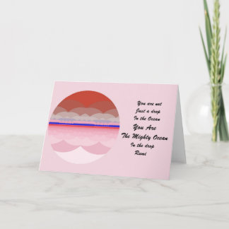 Cartão Rumi Quote Greeting Card. Ocean Mandala Design