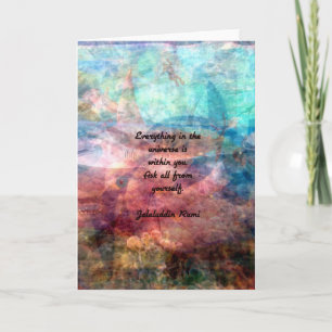 Cartão Rumi Uplifting Quote About Energy And Universe