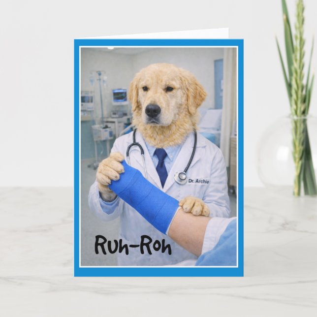 Cartão Run-Roh Accident  Get Well Card CB-1 (Frente)