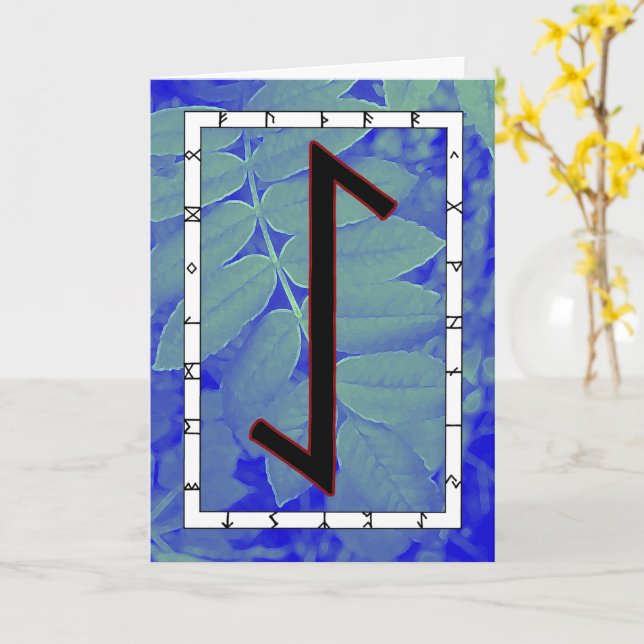 Cartão Runa Eihwaz – Perseverança Centrada (Flor Amarela)