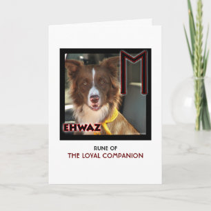 Cartão Rune Ehwaz - Companheiro Leal - Cão Fiel