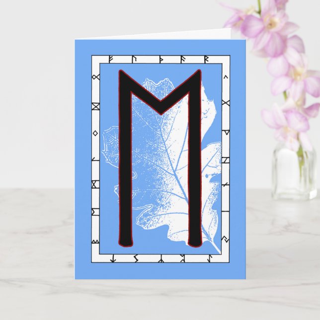 Cartão Rune Ehwaz - Lealdade (Orquídea)