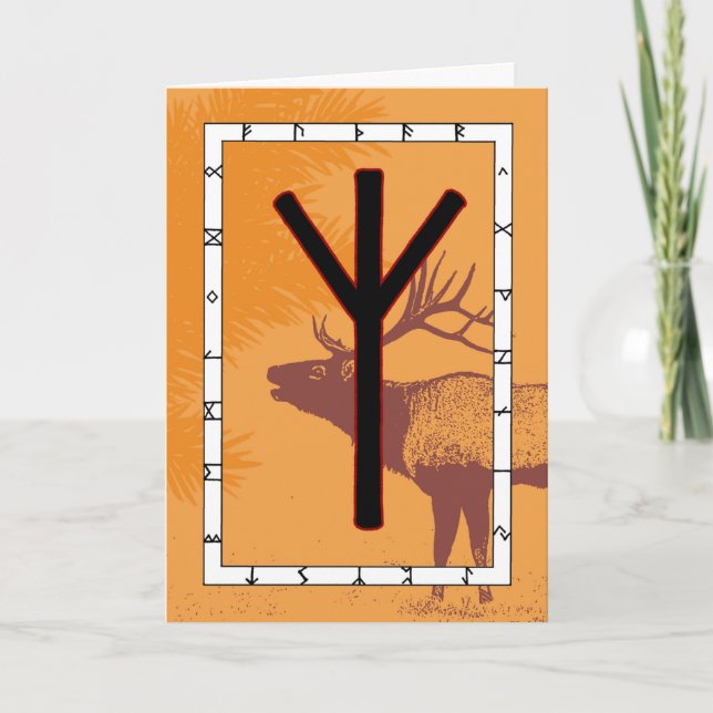 Cartão Rune Elhaz - Proteção (Frente)