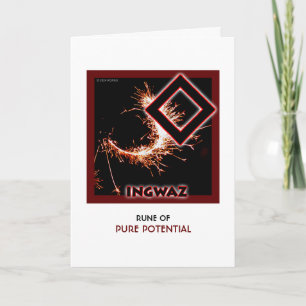 Cartão Rune Ingwaz - Potencial Puro - Faíscas