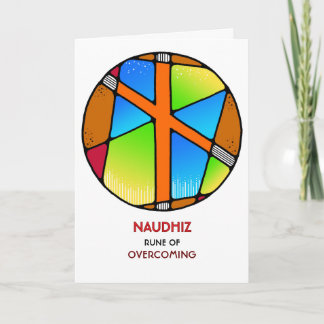 Cartão Rune Naudhiz - Superando - Art Nouveau