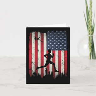 Cartão Runner Runner Runner U American Flag 4 De Julho Pa