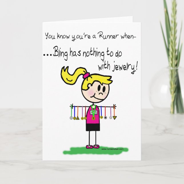 Cartão Runner's Bling (Frente)