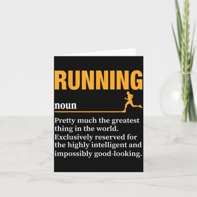 Cartão Running Definition Humor Marathon Funny Athlete Ru (Frente)