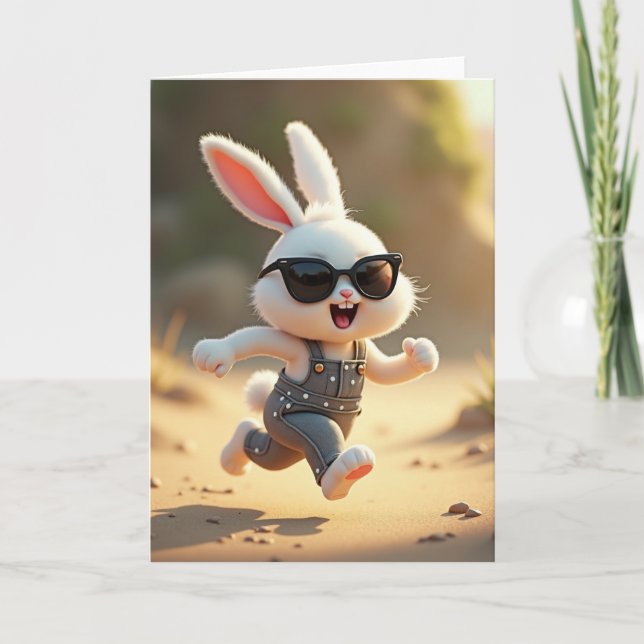 Cartão Running Rabbit Adventure Card (Frente)