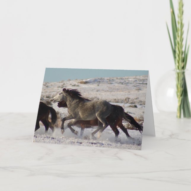 Cartão RUNNING WILD HORSES  Folded Greeting Card (Frente)