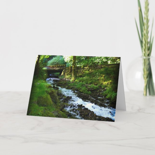 Cartão Runoff de Wahkeena Falls, Oregon (Frente)