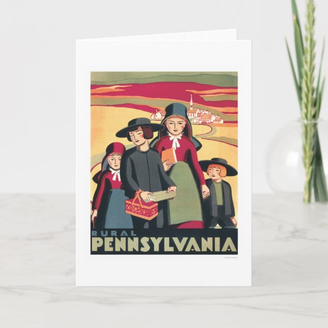 Cartão Rural Pennsylvania Amish 1939 WPA (Frente)