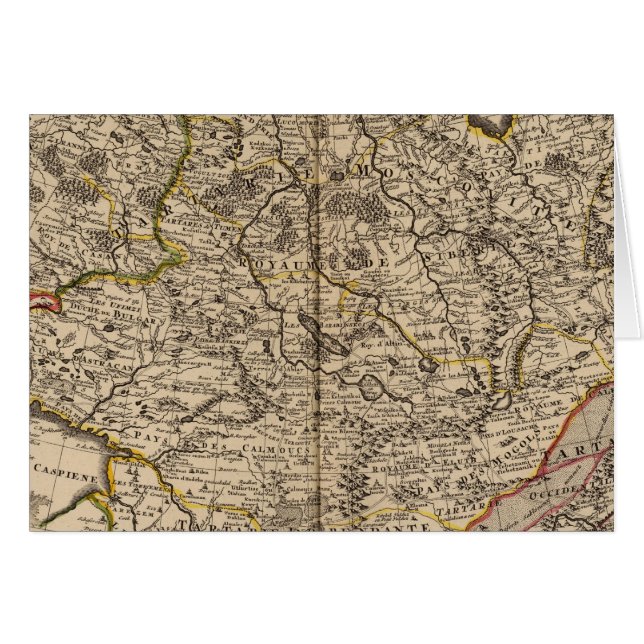 Cartão Rússia, China, Ásia (Frente Horizontal)