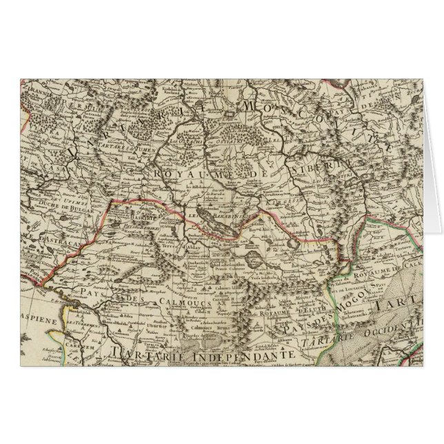 Cartão Rússia, China, Ásia (Frente Horizontal)