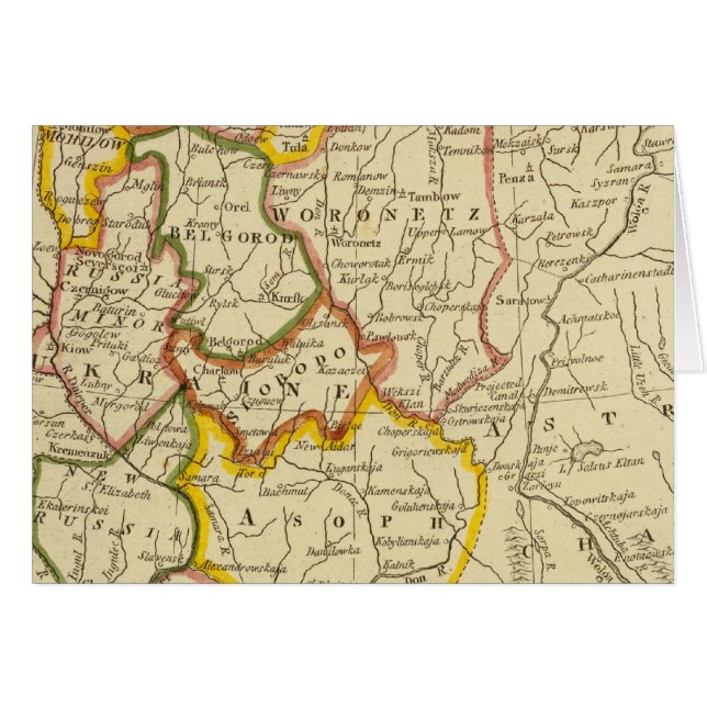 Cartão Rússia do Sul na Europa (Frente Horizontal)