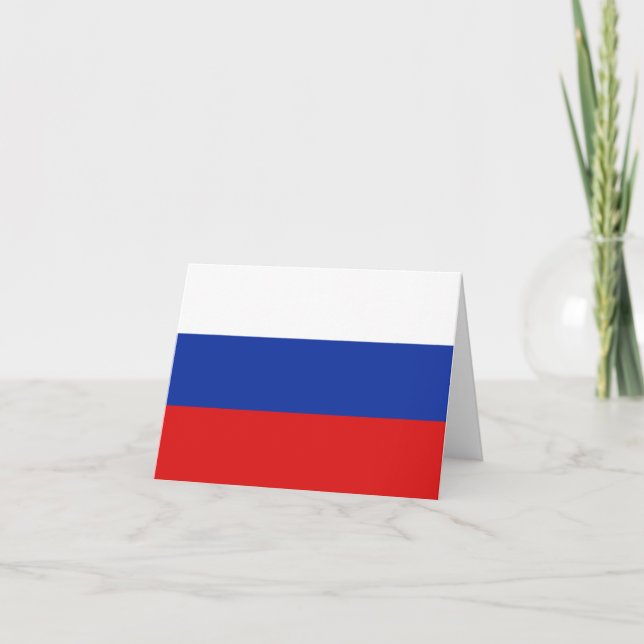 Cartão Russia Flag Notecard (Frente)