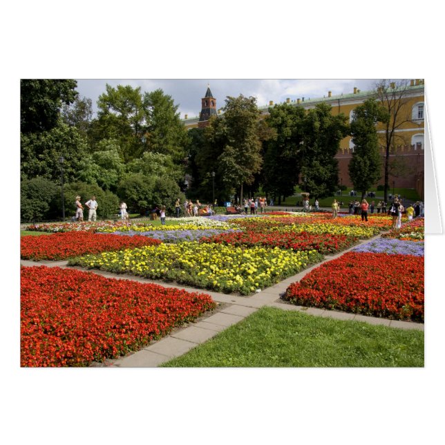 Cartão Rússia, Moscou, Praça Vermelha, Alexandrovsky (Frente Horizontal)