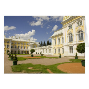 Cartão Rússia. Petrodvorets. Palácio Peterhof. Pedro, o 3