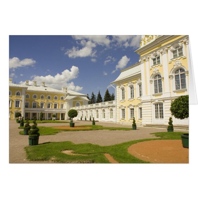 Cartão Rússia. Petrodvorets. Palácio Peterhof. Peter o 3 (Frente Horizontal)