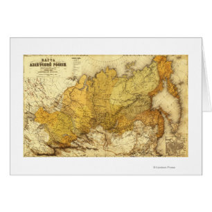 Cartão RússiaMapaPanorâmicoRússia