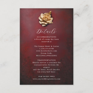 Cartão russo de detalhes do casamento de flores me