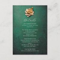 Cartão russo de detalhes do casamento de flores me