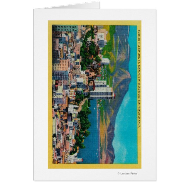 Cartão Russo Hill Skyline com (Frente)