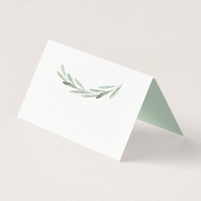 Cartão Russo Verde de Mesa (Verso)