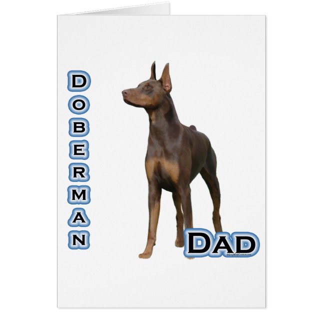 Cartão Rust Doberman Pai 4 (Frente)