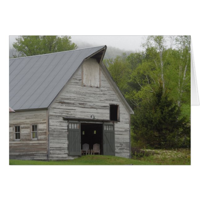 Cartão Rustic Barn - Vermont (Frente horizontal)