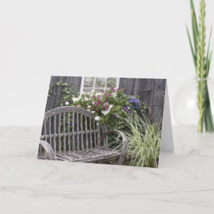 Cartão Rustic Bench Notecard