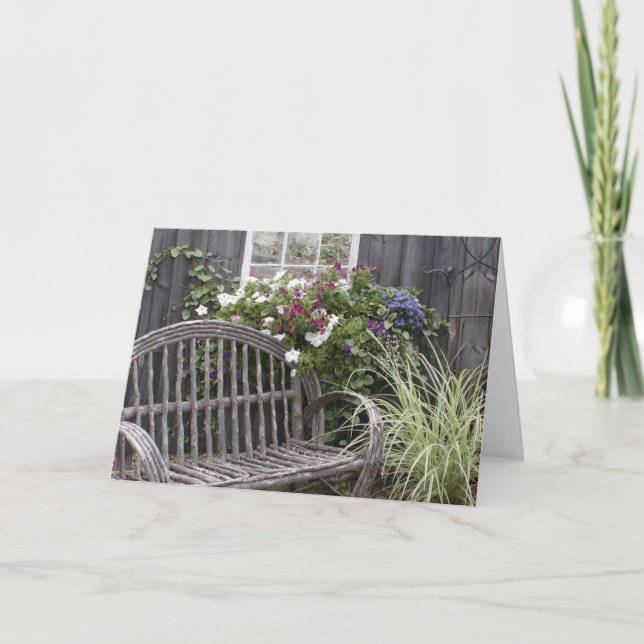 Cartão Rustic Bench Notecard (Frente)