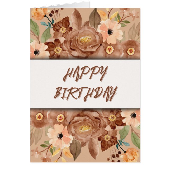 Cartão Rustic Blooms (Frente)