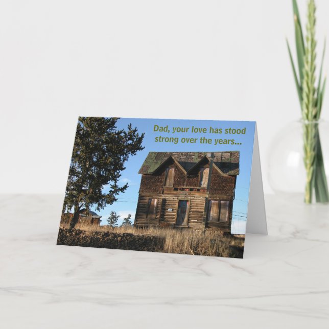 Cartão Rustic Cabin Dad's Day Card (Frente)